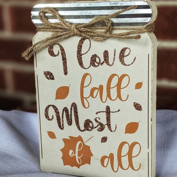 Adorable 🍁FALL🍁 Mason Jar Home Decor Accent - Picture 12 of 14